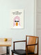 Mockup Funny illustration of a duck with a humorous saying about time management.