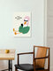 Mockup Wall art by Xenia Strohmeyer: funny duck sharing a relaxing message.