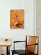Mockup Wall art by Arty Guava: dreamy illustration in warm ochre tones
