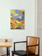 Mockup Wandbild von Arty Guava: lebendige, traumhafte Darstellung tanzender Figuren in warmen Farben