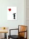 Mockup Wall art by Daniel Leo: playful illustration of a balloon and heart design