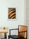 Mockup Illustration of a tiger in vibrant colors, exudes a playful and cheerful charm.