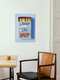 Mockup Wall art featuring a funny quote: vibrant graphic design.
