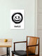 Mockup Wall art featuring a cheerful quote that brings smiles to faces.
