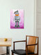 Mockup Colorful illustration by Daniel Leo: funny characters in pink pop art style.