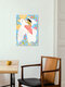 Mockup Illustration by Lemon Fee: dreamy portrait of a colorful bird surrounded by flowers