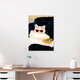 Mockup Illustration of a funny cat wearing sunglasses on a couch