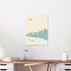 Mockup Wandbild 'Happier Skiers' – Kunst von Henry Rivers als Poster oder Acrylglasbild
