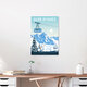 Mockup Wandbild 'Alpe d'Huez Ski resort France Travel poster art print' – Kunst von François Beutier als Poster oder Acrylglasbild