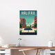Mockup Wandbild 'Halifax Nova Scotia Travel Poster Art Print' – Kunst von François Beutier als Poster oder Acrylglasbild