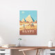 Mockup Wandbild 'Great Pyramids Egypt Travel Poster Art Print' – Kunst von François Beutier als Poster oder Acrylglasbild