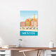 Mockup Wandbild 'Menton French Riviera France Travel Poster Art Print' – Kunst von François Beutier als Poster oder Acrylglasbild