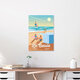 Mockup Wandbild 'La Baule Escoublac Beach France Travel Poster Art Print' – Kunst von François Beutier als Poster oder Acrylglasbild