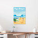 Mockup Wandbild 'Basque Country beach travel poster art print' – Kunst von François Beutier als Poster oder Acrylglasbild
