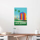 Mockup 'Santa Barbara California Travel Poster Art Print' – Wall Art by François Beutier as Poster or Acrylic Glass Print