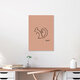 Mockup Picasso Strichzeichnung - Eichhörnchen Terracotta, Deutschland – Fotokunst von Art Classics als Poster oder Acrylglasbild