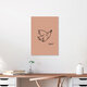 Mockup Picasso Dove Line Drawing – Terracotta, Germany – wall art by Art Classics as Poster or Acrylic Glass Print