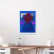 Mockup Photo art: Bright blue coffee pot against a soft background.
