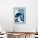 Mockup Wall art by Gal Pittel: calm depiction of a sea turtle swimming in water