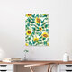 Mockup Wandbild von Uma Gokhale: bunte Sonnenblumen in einem idyllischen Tal.