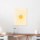Mockup Illustration von Branka Kodžoman: strahlende Sonne über einem minimalistischen Hintergrund