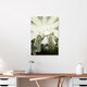 Mockup Wall art by Katherine Blower: playful ghost in a graveyard setting
