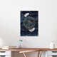 Mockup Wall art featuring a cute little ghost joyfully dancing in a wheel of the year.