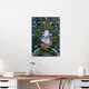 Mockup Wall art by Katherine Blower: playful little ghost in a colorful, cheerful setting