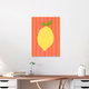 Mockup Wall art featuring a cheerful lemon in pink and yellow, spreading summer vibes.