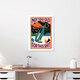 Mockup Wall art by Clara Dupré: funny crocodile on skateboard, cheerful mood