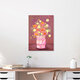 Mockup Wall art featuring a colorful vintage flower bouquet in an elegant vase.