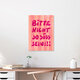 Mockup Wall art featuring hand lettering in pink: humorous saying about sweetness