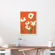 Mockup Colorful illustration of flowers in a soft design, cheerful summer atmosphere.