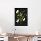 Mockup Wall art by Katherine Blower: cute illustrated ghost among lily of the valley and leaves