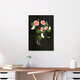 Mockup Playful illustration of a ghost emerging from a pink anemone flower.