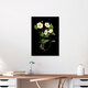 Mockup Illustration of a white anemone softly glowing in the light.