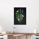 Mockup Wall art by Katherine Blower: playful ghosts among lavender flowers.