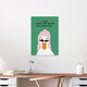 Mockup Wandbild mit einer humorvollen Ente, die einen lustigen Spruch präsentiert.