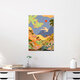 Mockup Wandbild von Arty Guava: lebendige, traumhafte Darstellung tanzender Figuren in warmen Farben