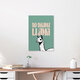 Mockup Wall art by Daniel Leo: funny llama in vibrant colors with a humorous quote