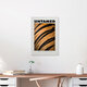 Mockup Illustration of a tiger in vibrant colors, exudes a playful and cheerful charm.