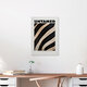 Mockup Wall art of a funny zebra illustrated in vibrant colors.