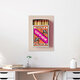 Mockup Wall art featuring a humorous quote about sharks and lighting matches.