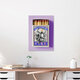 Mockup Wall art featuring a funny scene: a lighthouse and matches igniting a fire.