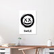 Mockup Wall art featuring a cheerful quote that brings smiles to faces.