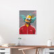 Mockup Wall art featuring a cheerful clown in vibrant colors, evoking joy.