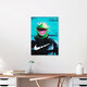Mockup Wall art featuring a cheerful Kermit, conveying a sense of joy and lightness.