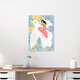 Mockup Illustration by Lemon Fee: dreamy portrait of a colorful bird surrounded by flowers