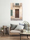 Mockup Brown wooden door, Italien – Fotokunst von Photolovers . als Poster oder Acrylglasbild