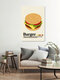 Mockup Wandbild 'Burger' – Kunst von Jonas Loose als Poster oder Acrylglasbild